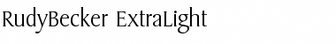 RudyBecker-ExtraLight Regular Font