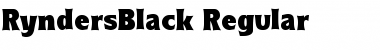 RyndersBlack Regular Font