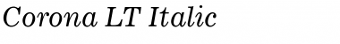 Corona LT Italic Font