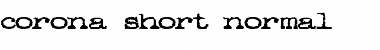 corona short normal Font