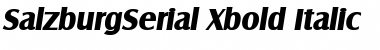 SalzburgSerial-Xbold Italic Font