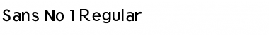 Sans No 1 Regular Font