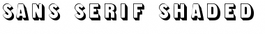 Sans Serif Shaded Regular Font