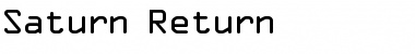 Saturn Return Regular Font