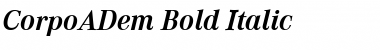 CorpoADem Bold Italic Font
