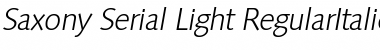 Saxony-Serial-Light RegularItalic Font