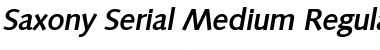 Saxony-Serial-Medium RegularItalic Font