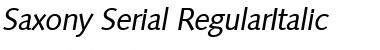Saxony-Serial RegularItalic Font