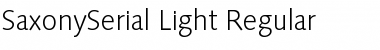 SaxonySerial-Light Regular Font