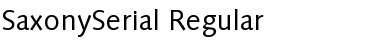 SaxonySerial Regular Font