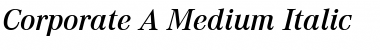 Corporate A BQ Medium Italic Font