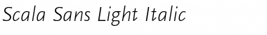 Scala Sans Light Italic Font