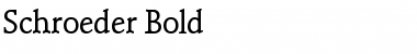 Schroeder Bold Font