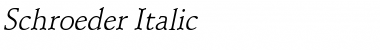 Schroeder Italic Font