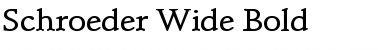 Schroeder Wide Bold Font
