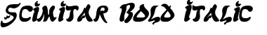 Scimitar Bold Italic Font