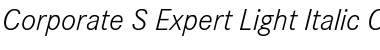 Corporate S Expert BQ Light Italic Font