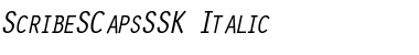 ScribeSCapsSSK Italic