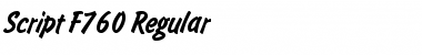 Script-F760 Regular Font