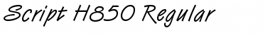 Script-H850 Regular Font