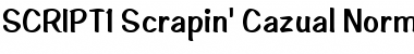 SCRIPT1 Scrapin' Cazual Normal Font