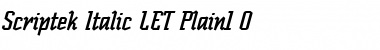 Download Scriptek Italic LET Font