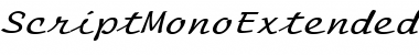 ScriptMonoExtended Italic Font