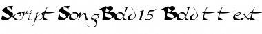 ScriptSongBold15 Bold Font