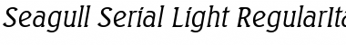 Seagull-Serial-Light RegularItalic Font