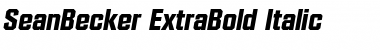 SeanBecker-ExtraBold Italic