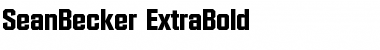 SeanBecker-ExtraBold Regular Font