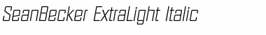 SeanBecker-ExtraLight Italic