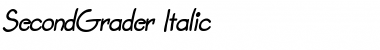 SecondGrader Italic Font