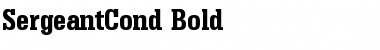 SergeantCond Bold Font