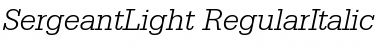 SergeantLight RegularItalic