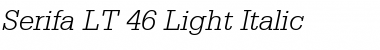 Serifa LT 45 Light Italic Font