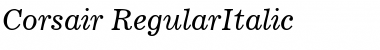 Corsair RegularItalic