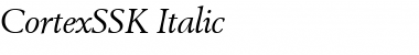 CortexSSK Italic Font