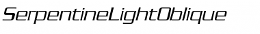SerpentineLightOblique Regular Font