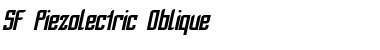 SF Piezolectric Oblique Font