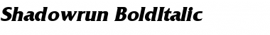 Shadowrun Bold Italic Font