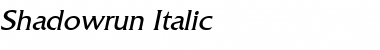 Shadowrun Italic Font