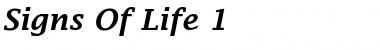 Signs Of Life 1 Demibold Italic Font