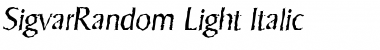 SigvarRandom-Light Italic