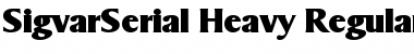 SigvarSerial-Heavy Regular Font