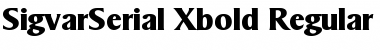 SigvarSerial-Xbold Regular Font