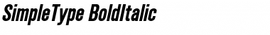 SimpleType BoldItalic Font