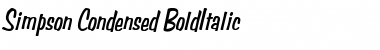 Simpson Condensed BoldItalic Font