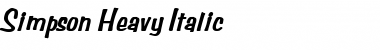 Simpson Heavy Italic Font