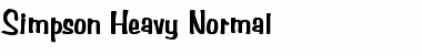 Simpson Heavy Normal Font